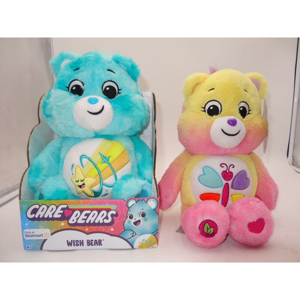 Care Bears 14"‎ Plush Doll Wish Bear aqua limited Calming Heart Bear